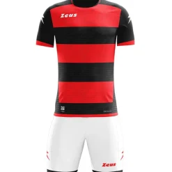 Zeus Conjuntos De Fútbol|Equipaciones^Icon Teamwear Set Camiseta con pantalones cortos rojo negro