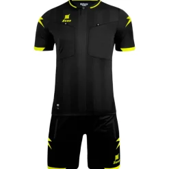 Zeus Ropa Para Árbitros^Kit Arbitro Marko Conjunto de árbitro de 2 piezas Negro/Amarillo