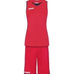 Zeus Basketball^Kit Flora Mujer Camiseta de baloncesto con pantalones cortos rojo