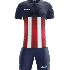 Zeus Conjuntos De Fútbol|Equipaciones^Kit Hero Conjunto de fútbol con Pantalones cortos azul rojo