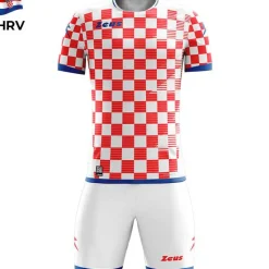 Zeus Conjuntos De Fútbol|Equipaciones^Mundial Teamwear Set Camiseta con pantalones cortos blanco rojo