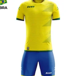 Zeus Conjuntos De Fútbol|Equipaciones^Mundial Teamwear Set Camiseta con pantalones cortos verde amarillo royal blue