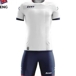 Zeus Conjuntos De Fútbol|Equipaciones^Mundial Teamwear Set Camiseta con pantalones cortos blanco azul marino