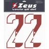 Zeus Accesorios|Equipaciones^Números termoadhesivos 1-22 10cm medio rojo