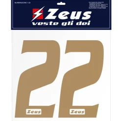 Zeus Accesorios|Equipaciones^Números termoadhesivos 1-22 25cm oro senior