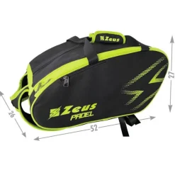 Zeus Padel^Padel Bag Pala de pádel Bolso negro amarillo neón