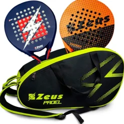 Zeus Padel^Padel Bag Pala de pádel Bolso negro amarillo neón