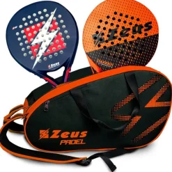 Zeus Padel^Padel Bag Pala de pádel Bolso negro naranja
