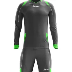 Zeus Ropa Para Porteros|Equipaciones^Paros Conjunto de portero Camiseta de manga larga con pantalones cortos gris amarillo neón
