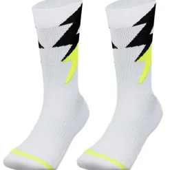 Mujer Zeus Balonmano|Ropa De Fitness^Thunder calcetines largos especiales de entrenamiento blanco amarillo neón