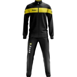 Hombre Zeus Chándales|Equipaciones^Tuta Apollo Hombre Chándal negro amarillo