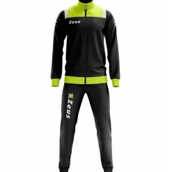 Hombre Zeus Chándales|Equipaciones^Tuta Relax Vesuvio Hombre Chándal Negro Amarillo Neón