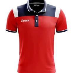 Zeus Equipaciones^Vesuvio Hombre Polo rojo marino